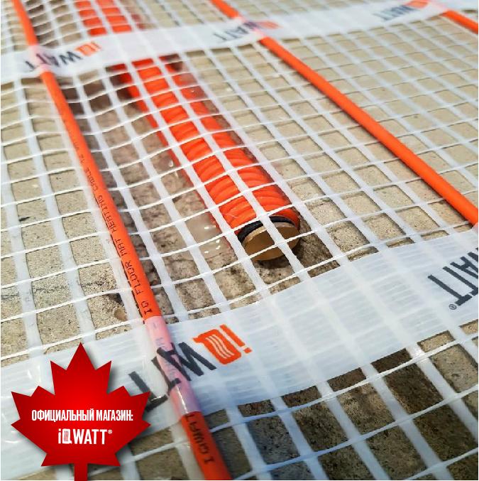 Тонкий самоклеящийся греющий мат IQ FLOOR MAT 150 Вт/м.кв - 2,5м²