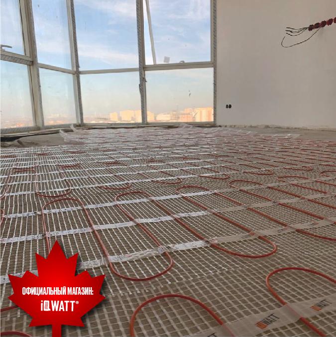 Тонкий самоклеящийся греющий мат IQ FLOOR MAT 150 Вт/м.кв - 3,0м²