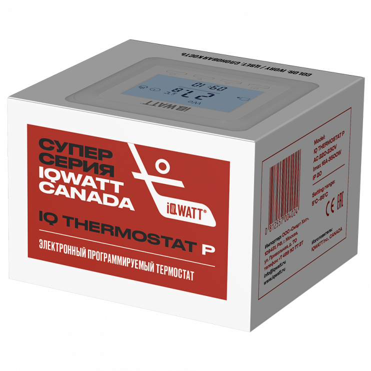 Терморегулятор с ЖК-дисплеем IQ THERMOSTAT Р (ivory)