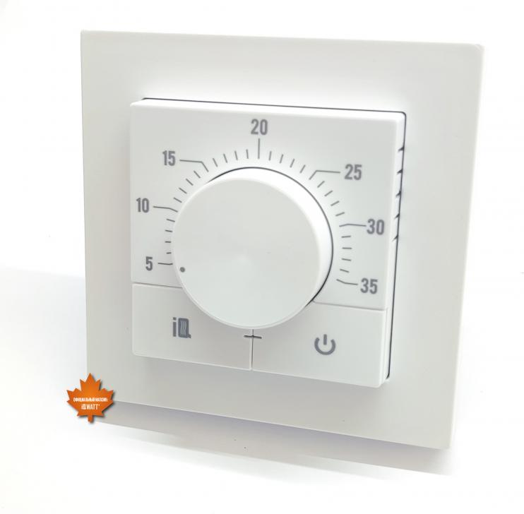 Электронный терморегулятор механическое управление IQ THERMOSTAT Dm белый